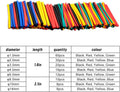 164/328PCS Heat Shrink Tubing 2:1Wire Cable Wrap Assortment Electric Insulation Tube Kit 5 Color 8 Size